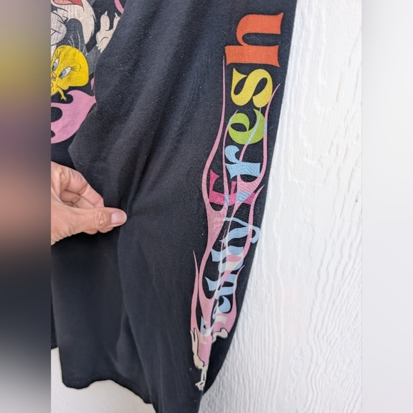 Teddy Fresh X Looney Tunes Black Long Sleeve Graphic T-Shirt Adult Size Medium - Picture 6 of 6